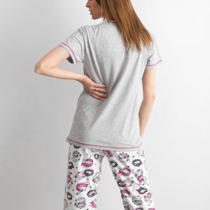 Grey and White Two Piece Pyjamas