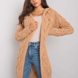 Camel cardigan with hood Grendine OCH BELLA