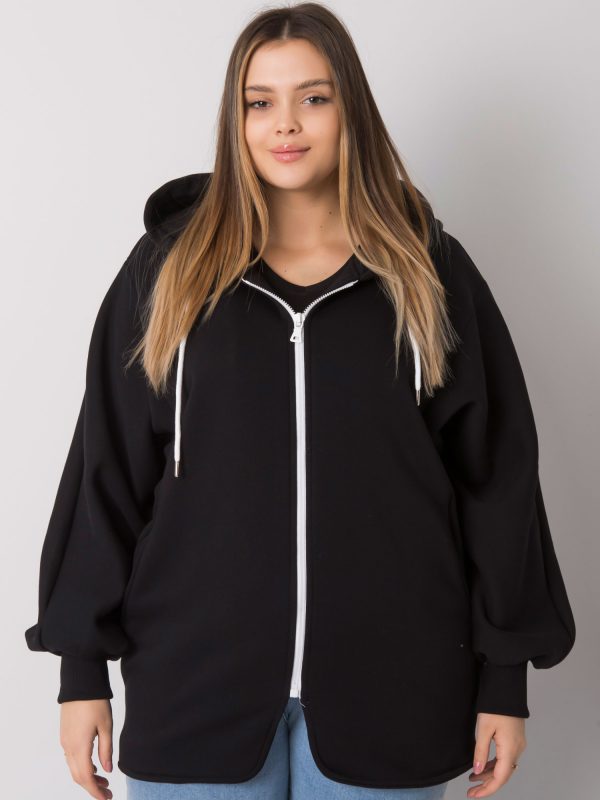 Ella Black Plus Size Hoodie