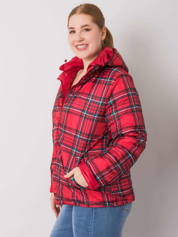 Red Plus Size Irfane Double-Sided Jacket