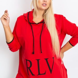 Red plus size sweatshirt Skip