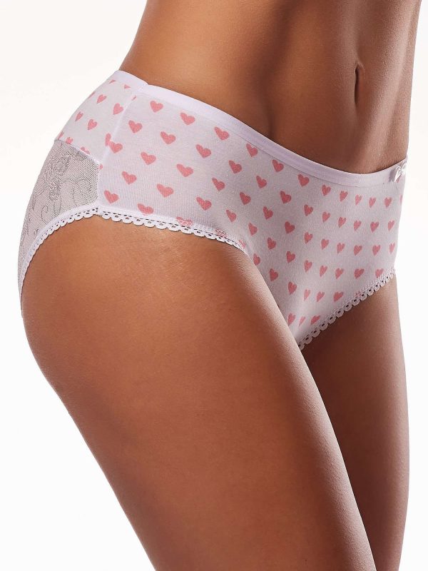 Women's Coral Hearts Print Briefs