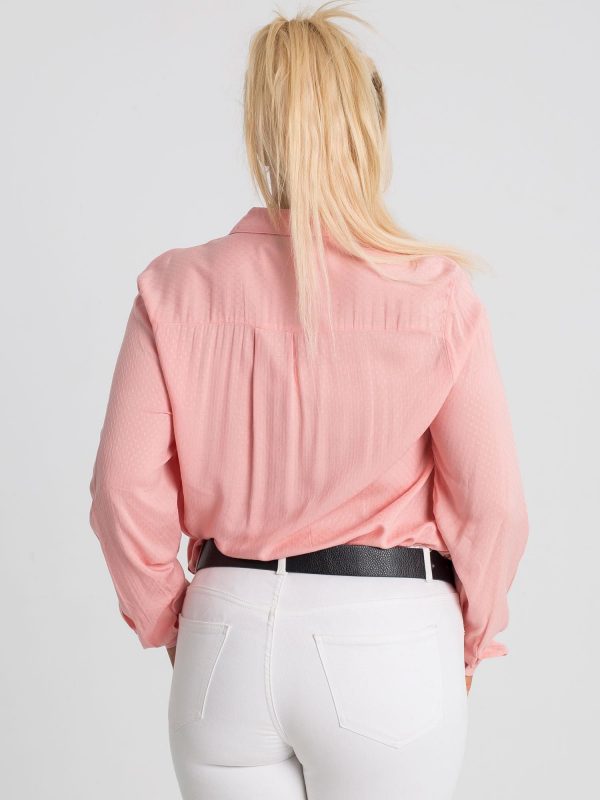 Pale pink plus size shirt Jordi RUE PARIS