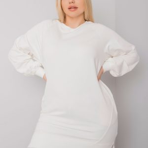 Ecru smooth plus size sweatshirt Toledo