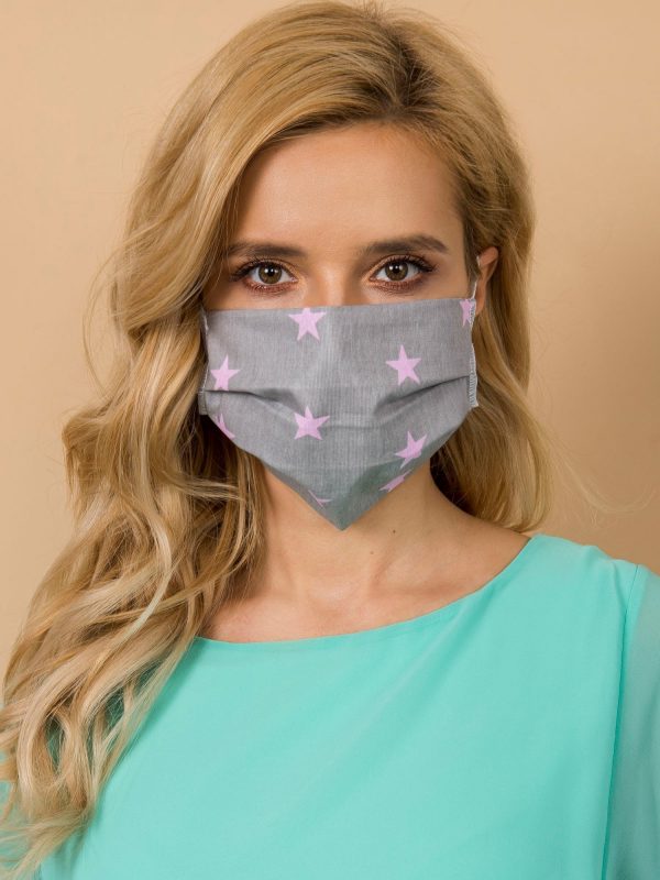 Grey-pink reuse protective mask