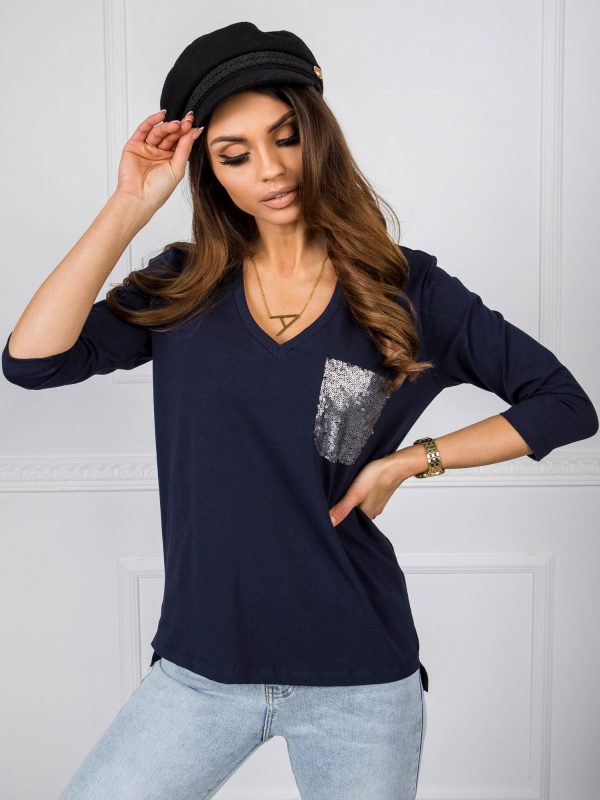 Navy blue blouse Lissie