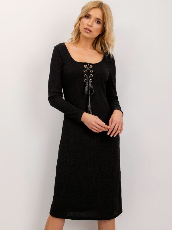 BSL Black Lacing Dress