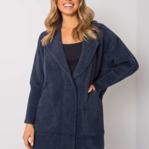 Dark blue alpaca coat Nora