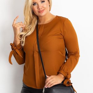 Brown plus size blouse Venice