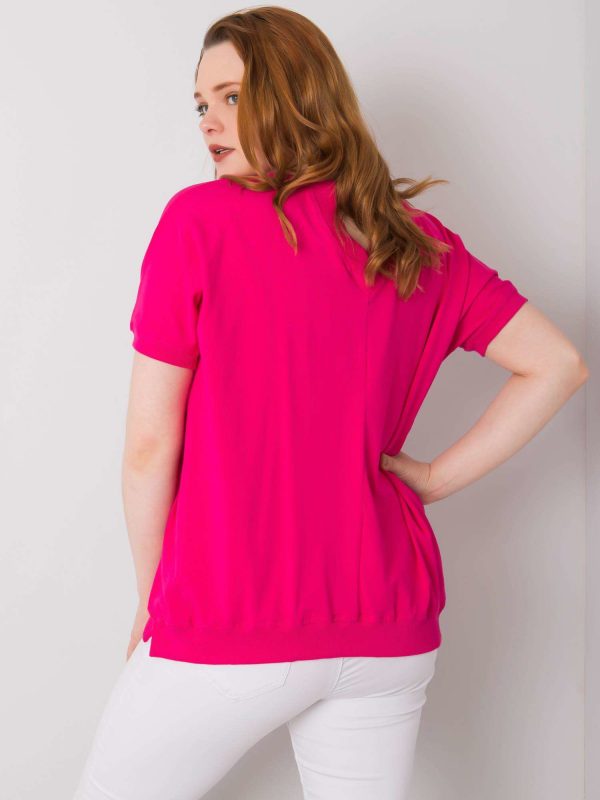 Fuchsia women's plus size blouse Jassmine