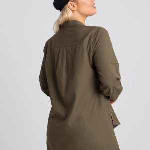 Dark green plus size shirt Jordi RUE PARIS