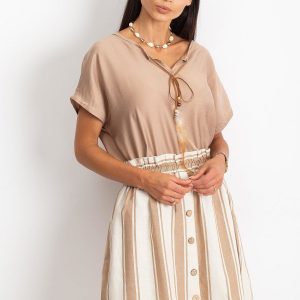 RUE PARIS Beige-ecru skirt Fast