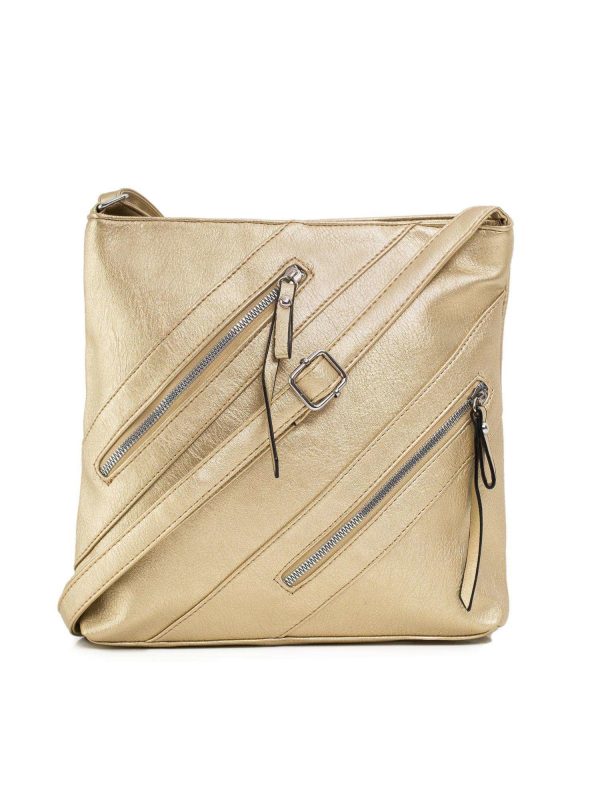 Gold eco leather handbag