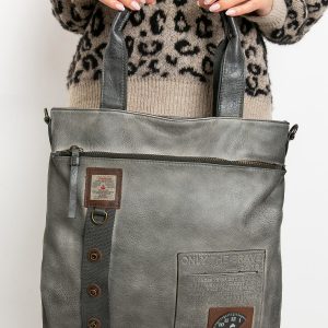 Grey Women's Eco Leather Shoulder Bag