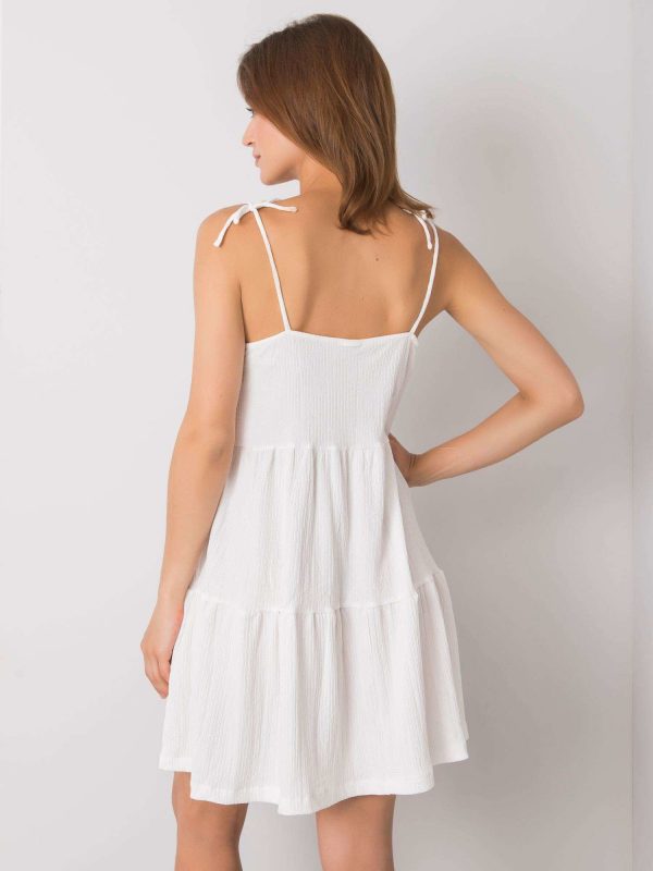 White Ruffle Dress Manon RUE PARIS