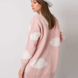 Ivee RUE PARIS Pale Pink Button Sweater