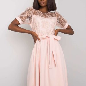 Maricela Pale Pink Elegant Dress