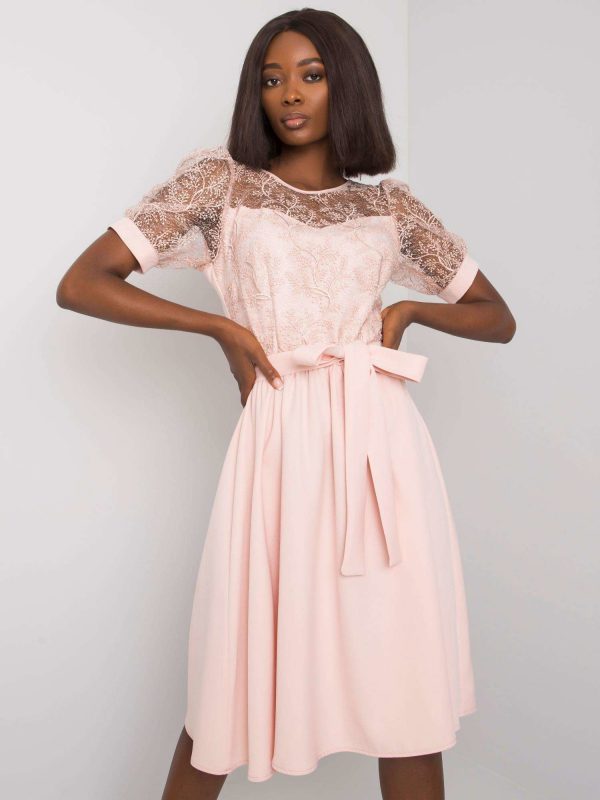 Maricela Pale Pink Elegant Dress