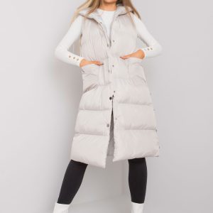 Light Grey Chase Hooded Quilted Vest