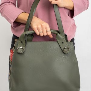 Khaki women's handbag city bag