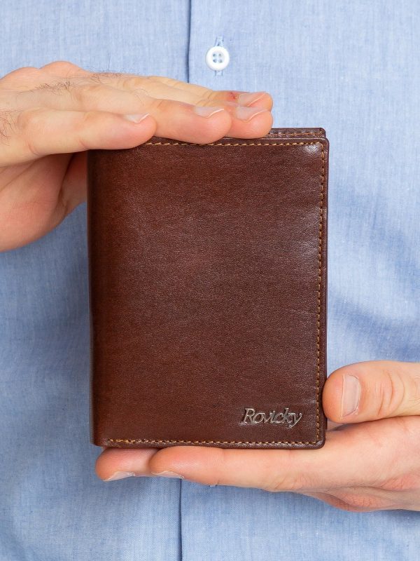 Brown Genuine Leather Men's Wallet