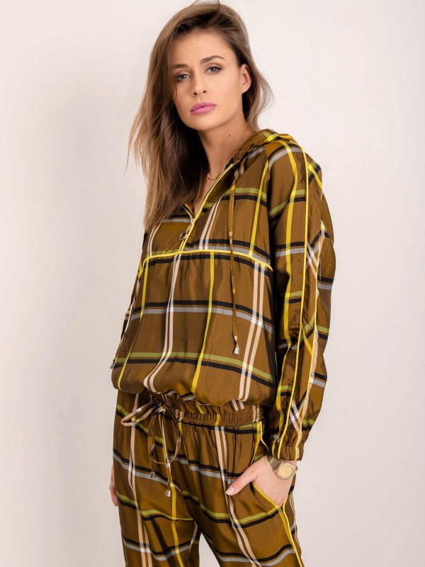 BSL Khaki Plaid Sweatshirt