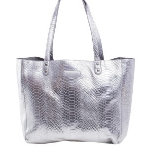 Silver Shopper Bag