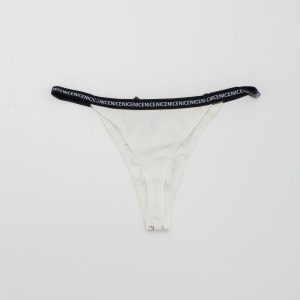 Ecru cotton thong