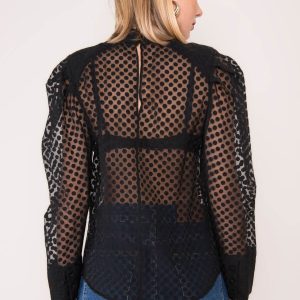 Black Polka Dot Blouse BSL