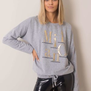 Grey melange sweatshirt Irmina