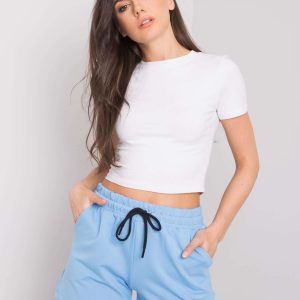 Blue cotton shorts Monique RUE PARIS