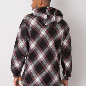 Black and red plaid men's sweatshirt Ian