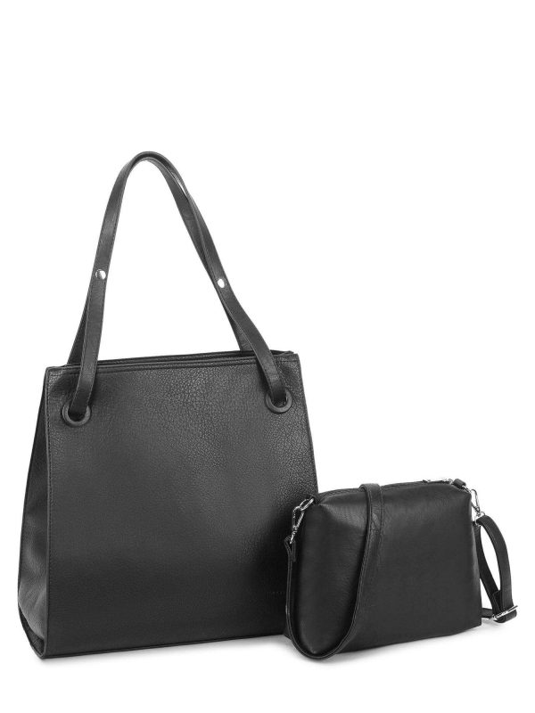 LUIGISANTO Eco Leather Women's Black Bag