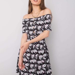 Black flower dress Savona SUBLEVEL