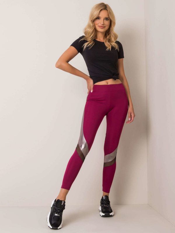 Burgundy Ellen leggings FOR FITNESS