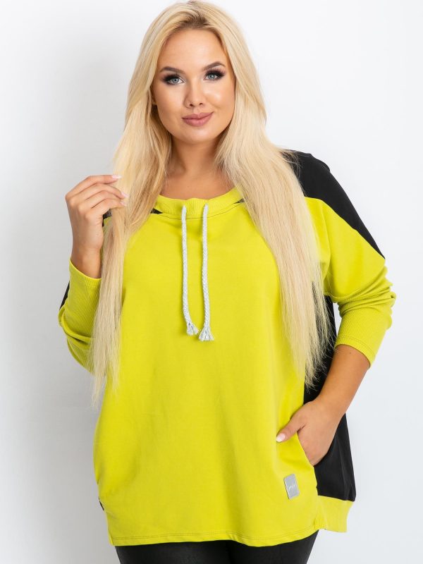 Elliot lime plus size sweatshirt