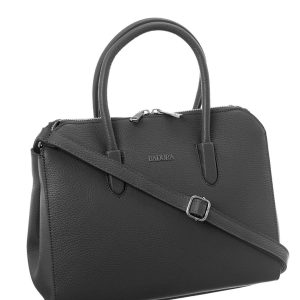 Dark grey city handbag BADURA