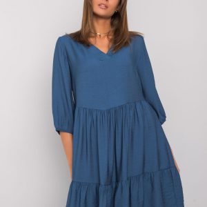 Blue Ruffle Dress Harlyn