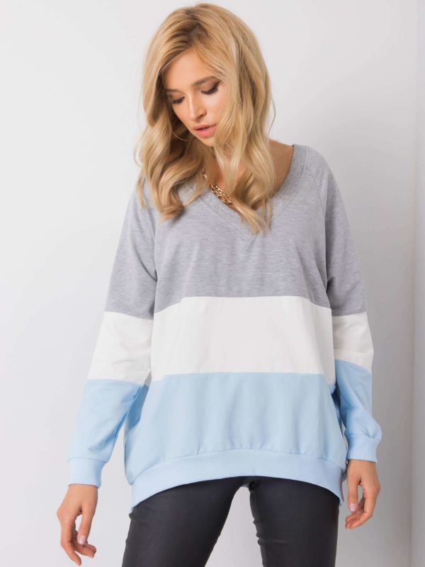 Grey-blue sweatshirt Lotta RUE PARIS