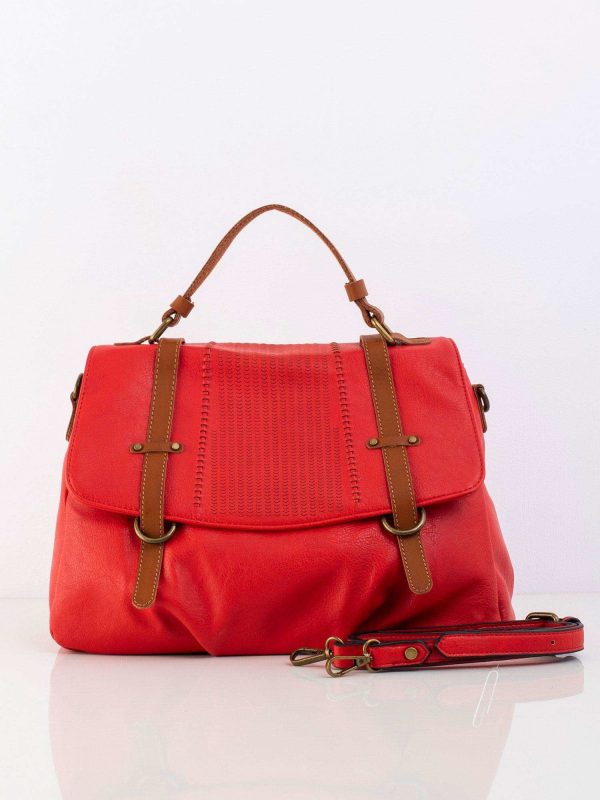 Red bag with detachable strap