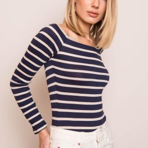 Navy blue striped bodysuit BSL