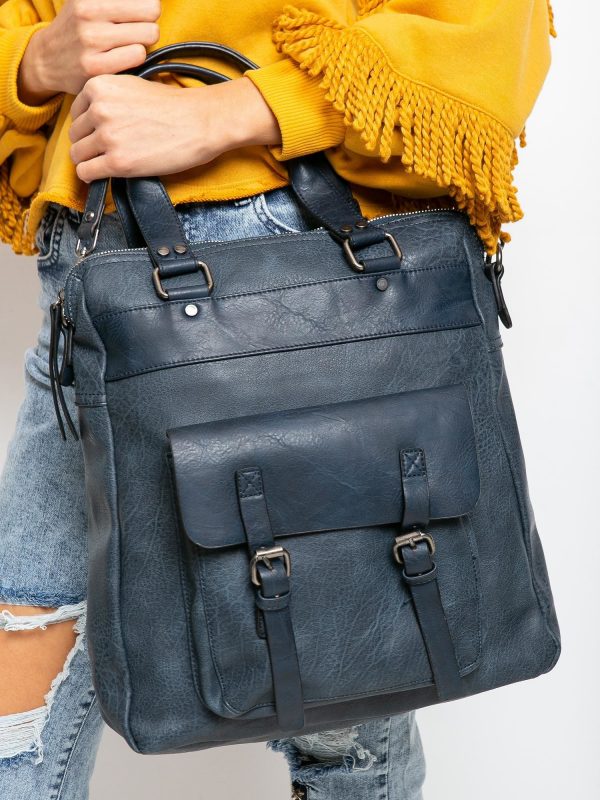 Navy blue bag with pocket