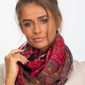 Dark pink sling with geometric patterns