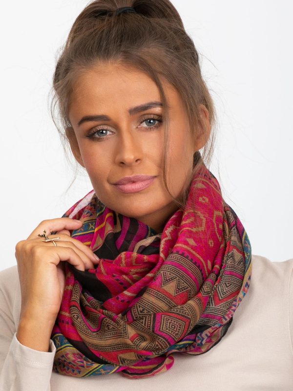 Dark pink sling with geometric patterns