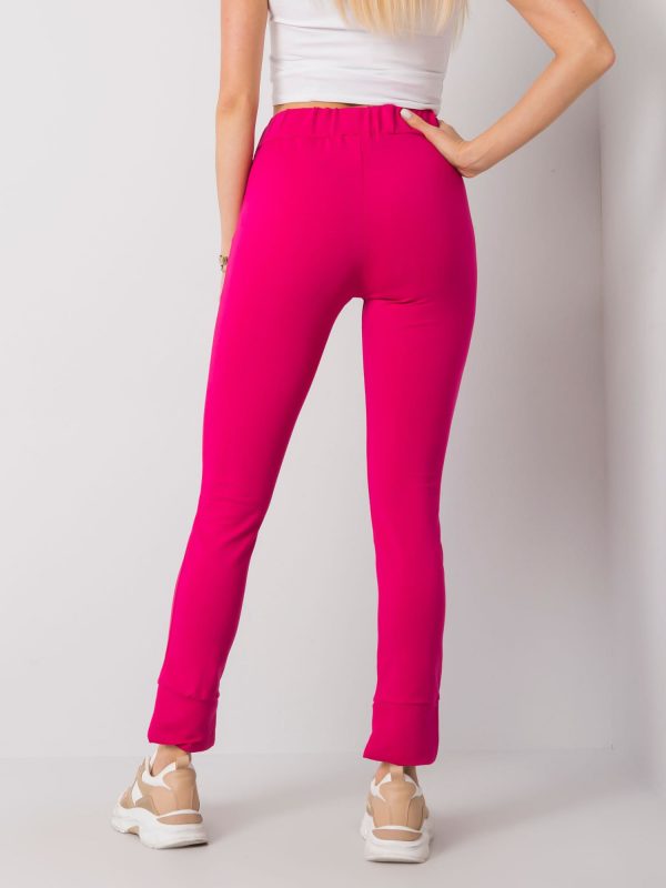 Fuchsia sweatpants with Karen embroidery