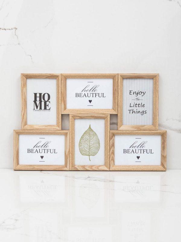 Beige photo frame set