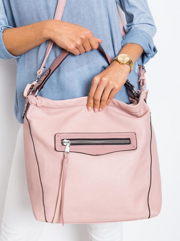 City bag made of eco-leather pink