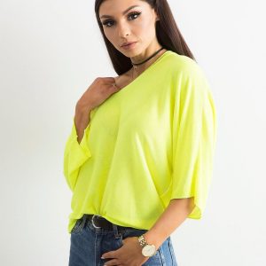 Fluo Yellow Women's Oversized Blouse