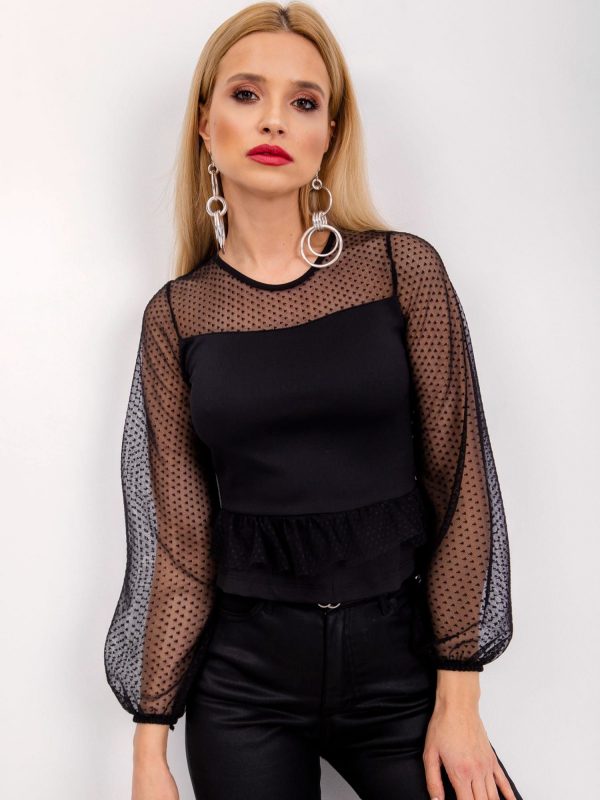 RUE PARIS Black blouse Marion