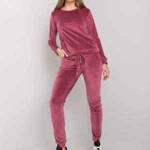 Dirty pink velour set Clarisa RUE PARIS